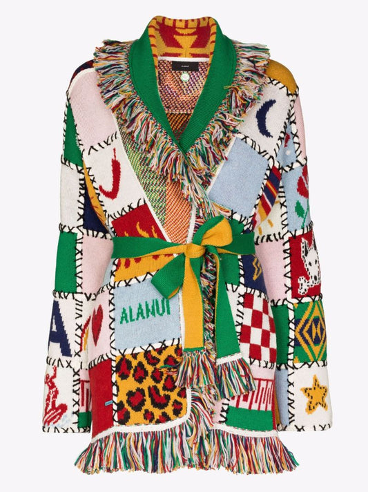 I Feel Good Icon Jacquard Wool Cardigan