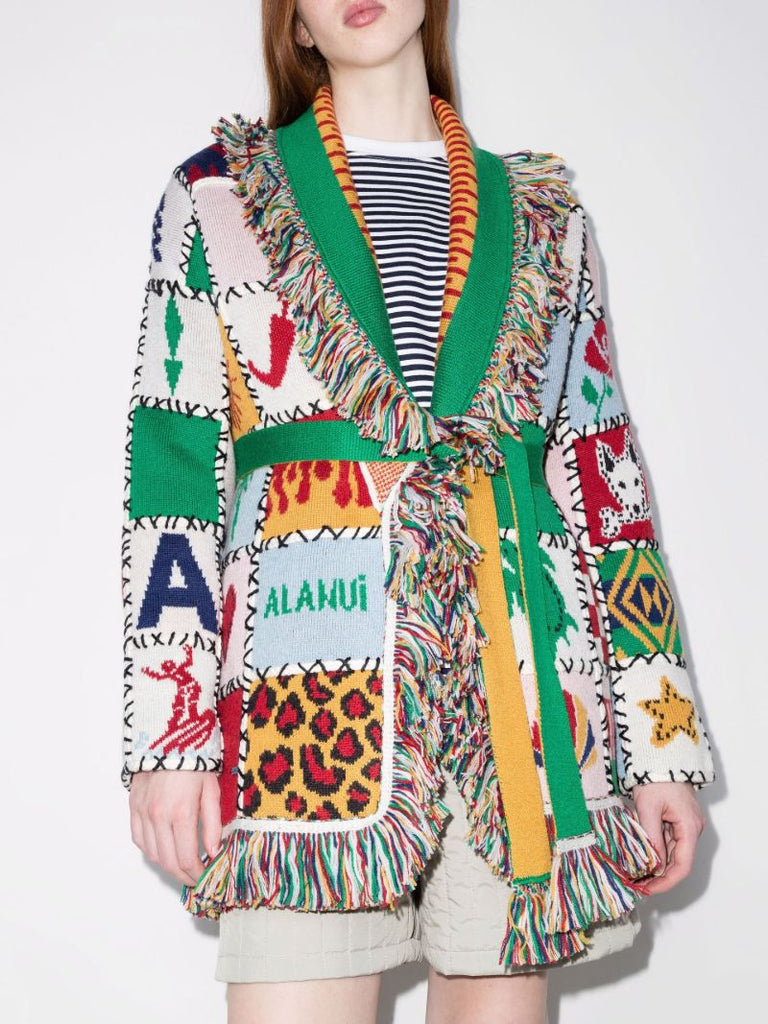 I Feel Good Icon Jacquard Wool Cardigan