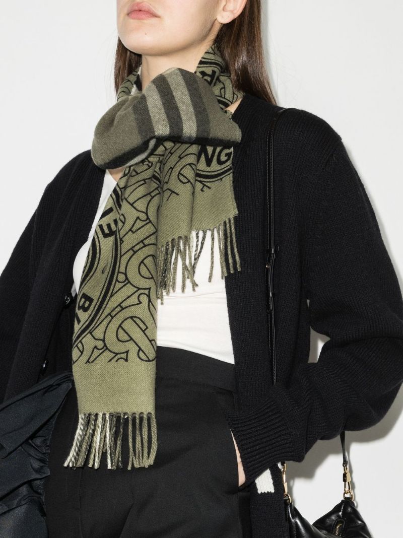 Reversible Check-monogram Scarf