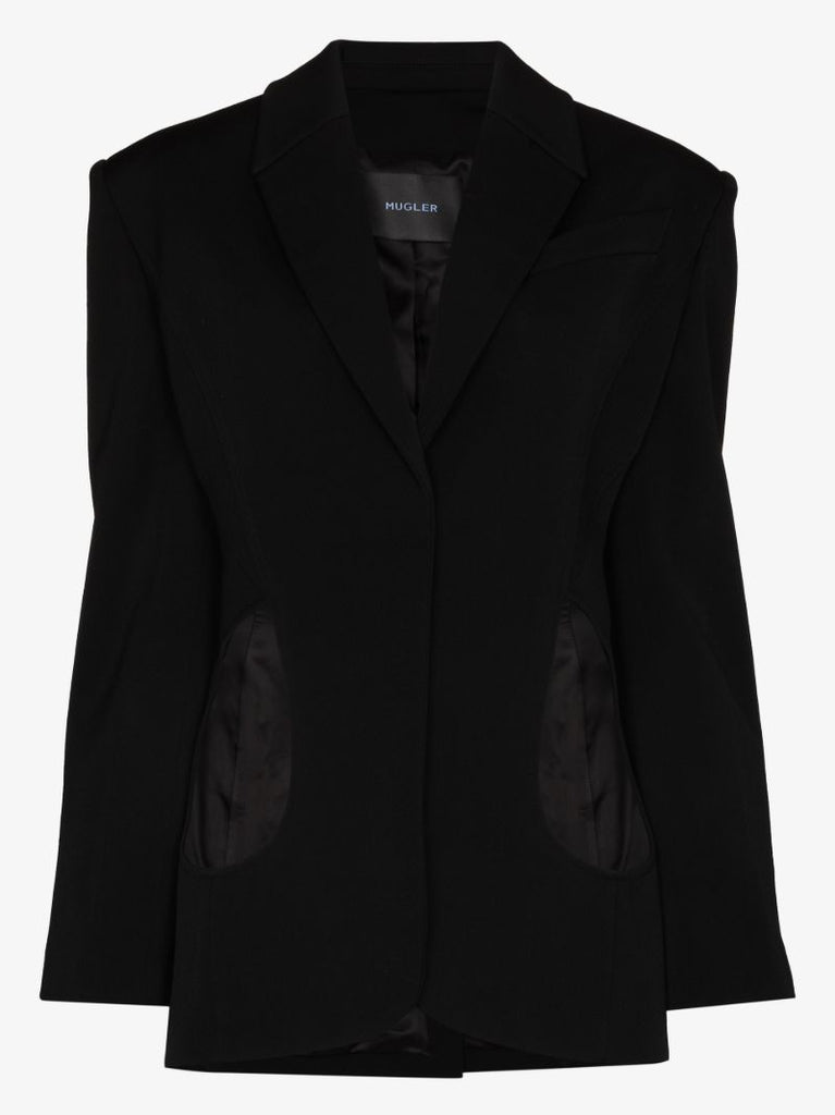 Cutout Single-breasted Wool Blazer