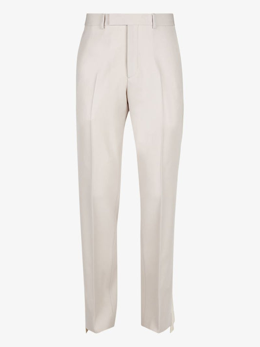Tailored Straight Leg Wool Trousers
