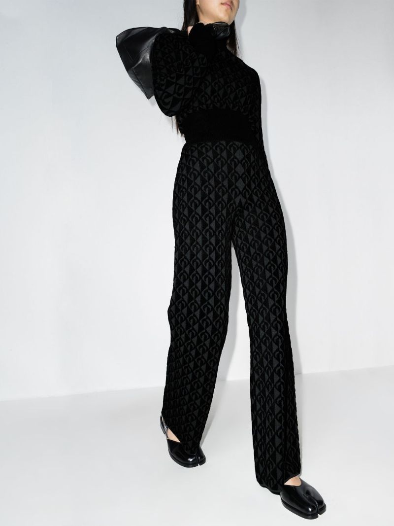 Moon Lozenge Jacquard Trousers