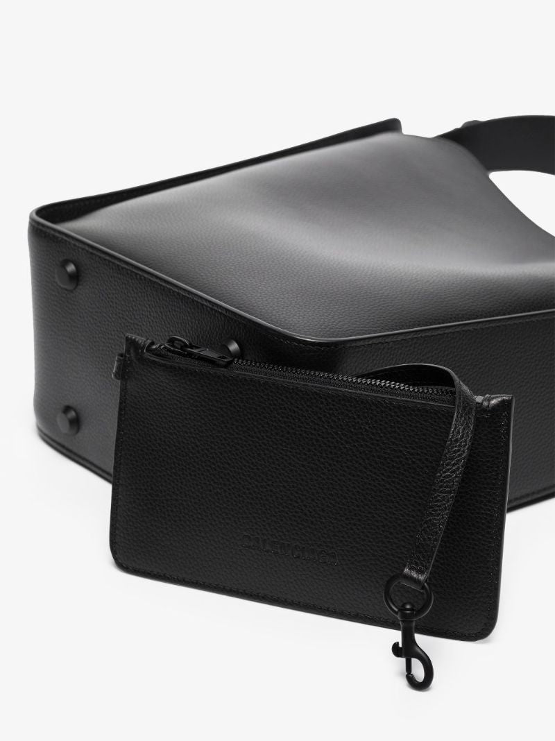 Black Tool 2.0 Small Leather Tote Bag