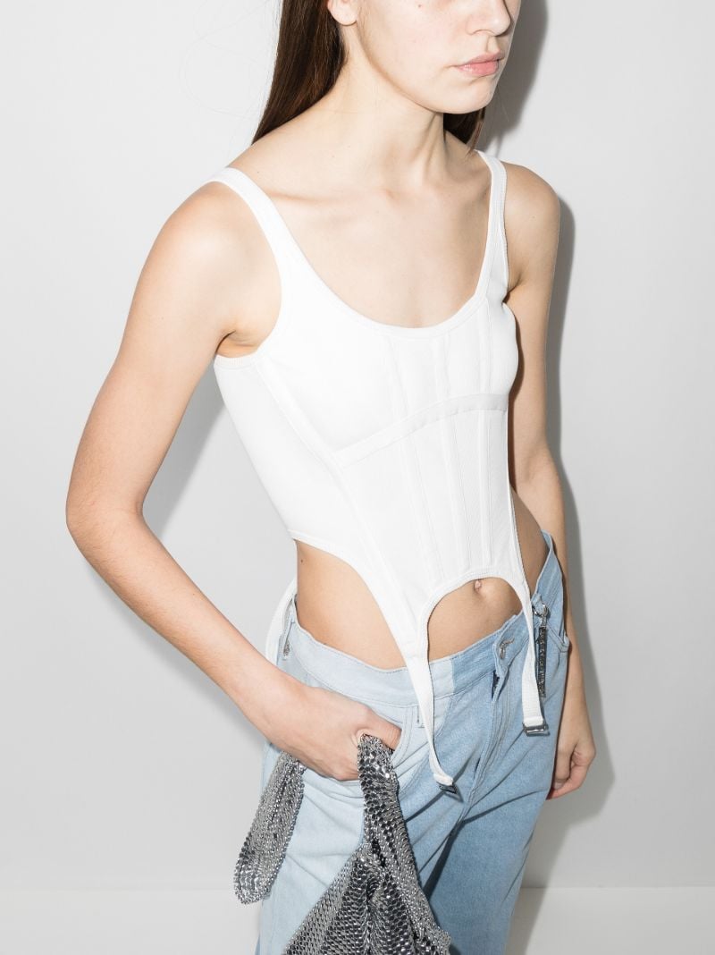 Crest Scoop Neck Corset Top