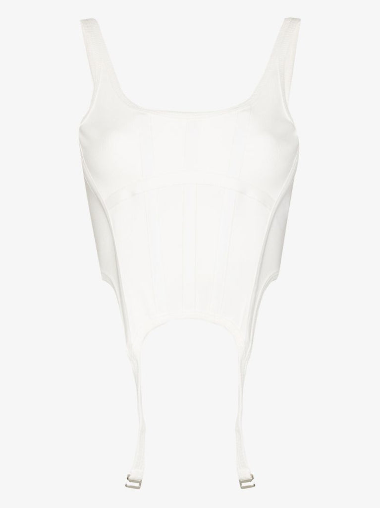 Crest Scoop Neck Corset Top