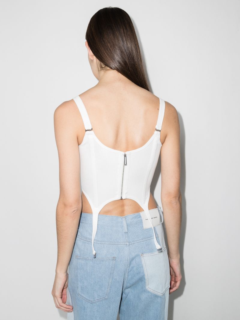 Crest Scoop Neck Corset Top