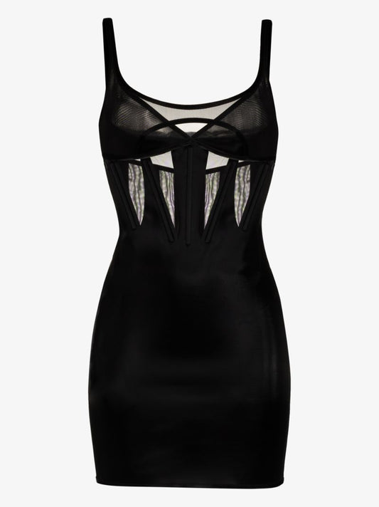 Panelled Corset Mini Dress