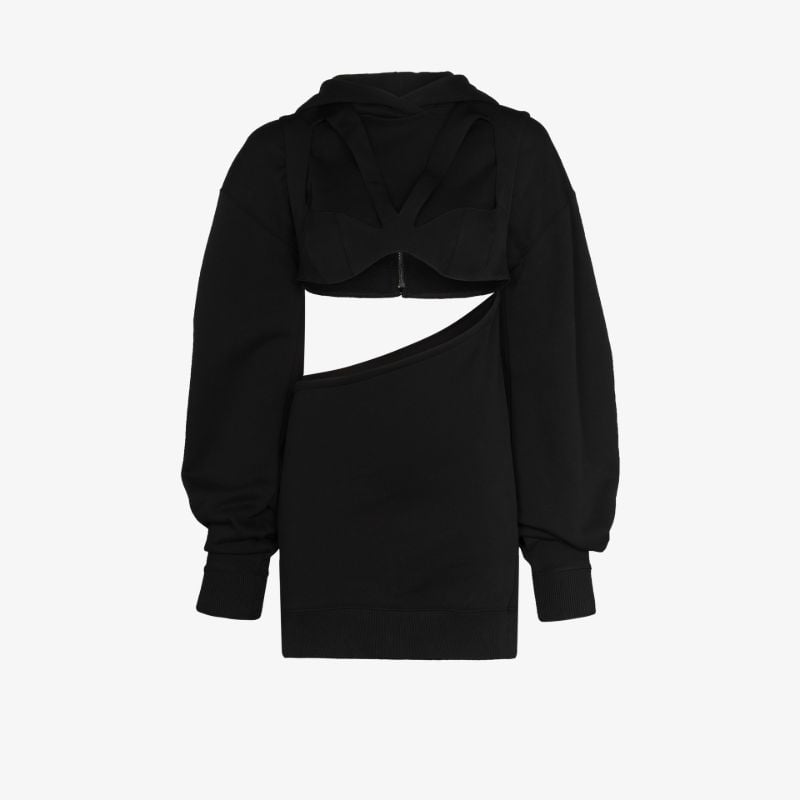 Cutout Hooded Mini Dress