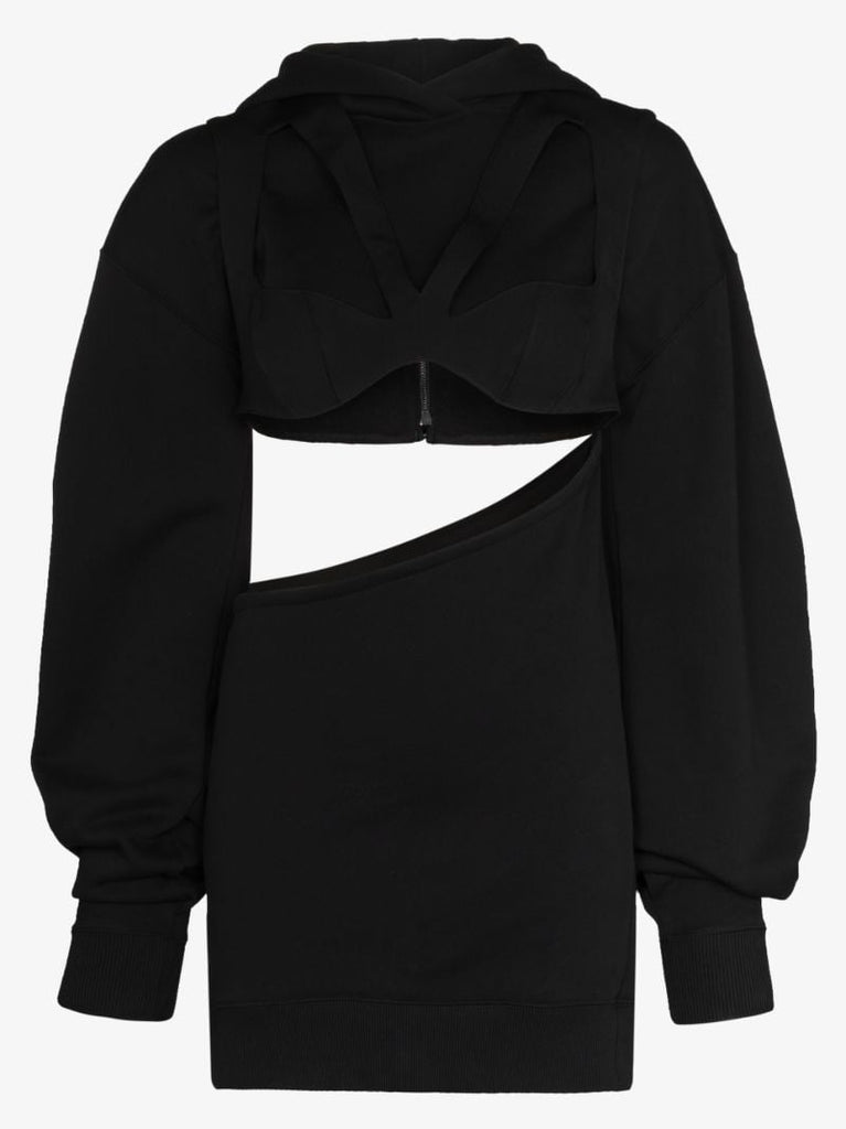 Cutout Hooded Mini Dress
