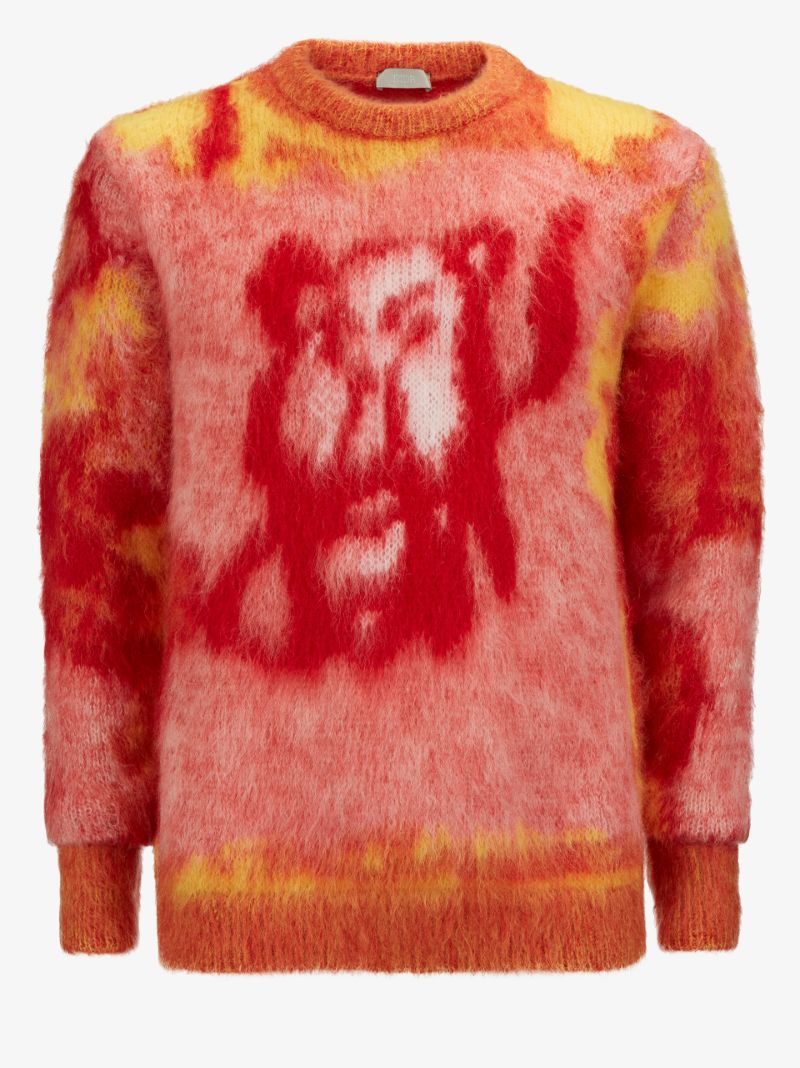 Animal Motif Jacquard Knit Sweater