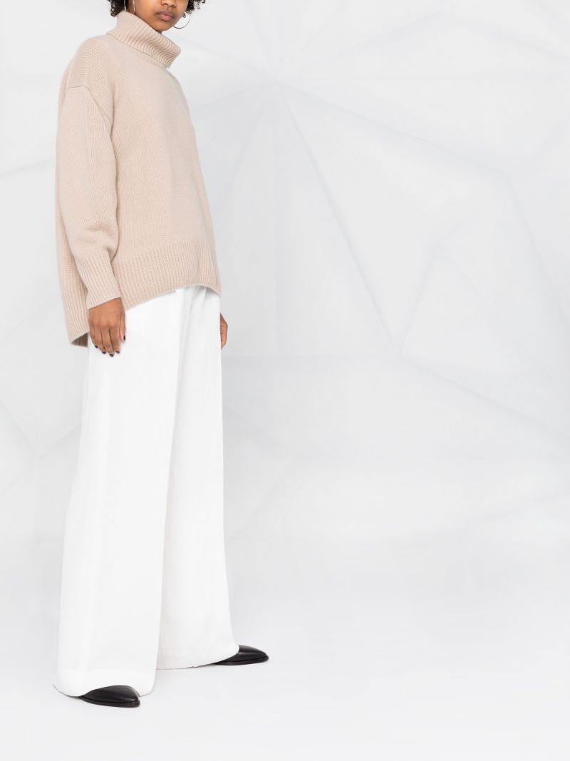 Neutral World's End Cashmere Sweater