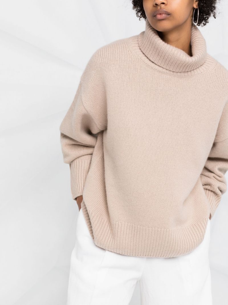 Neutral World's End Cashmere Sweater