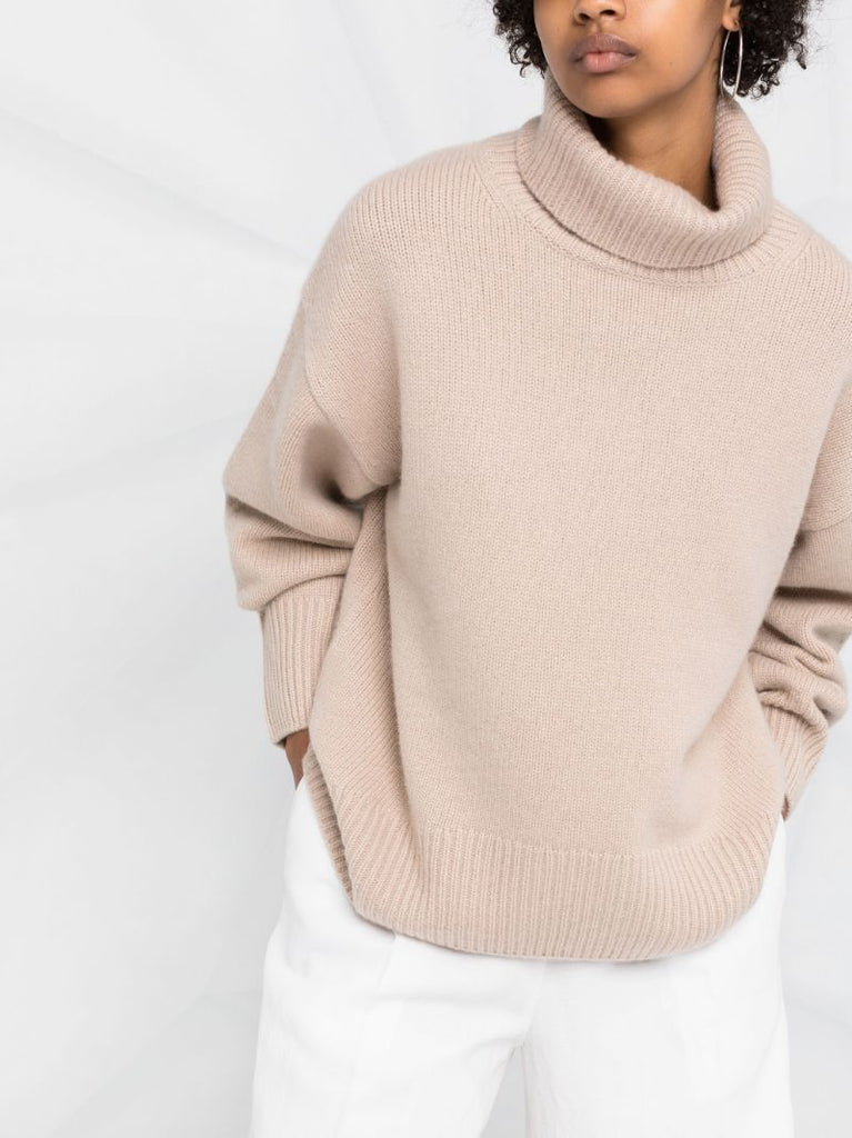 Neutral World's End Cashmere Sweater