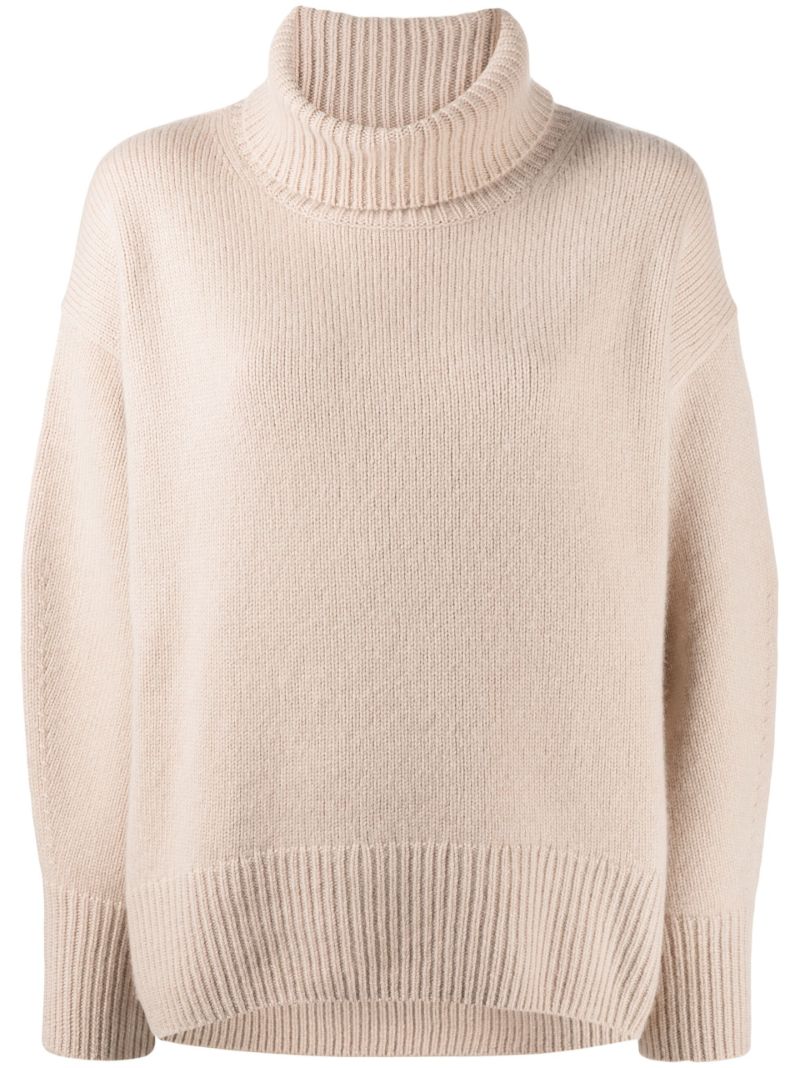 Neutral World's End Cashmere Sweater