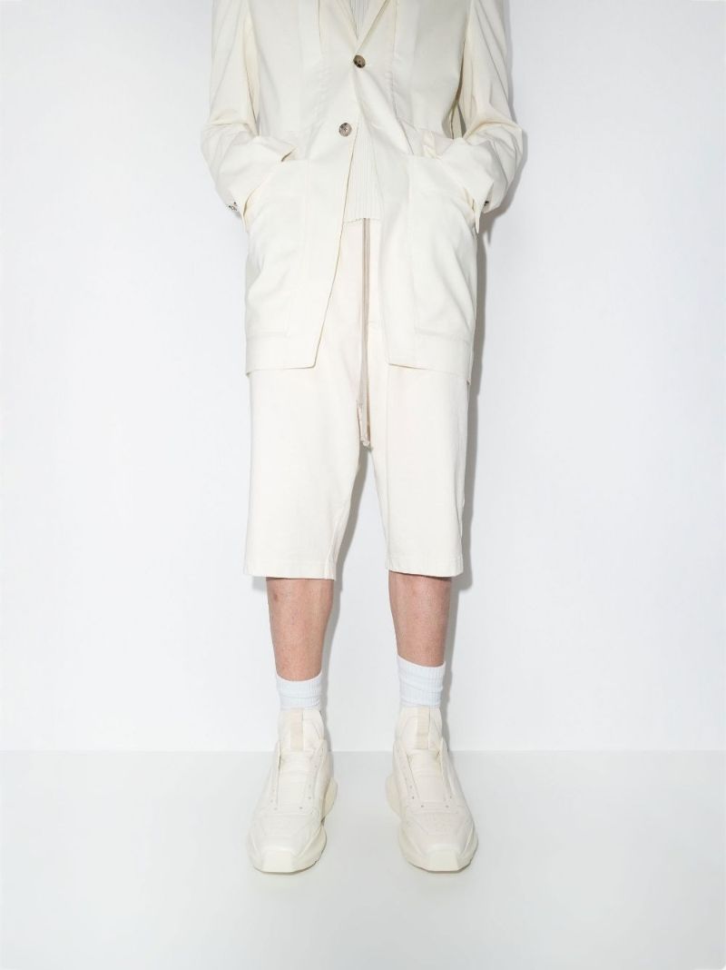 Neutral Geth Runner Leather Sneakers
