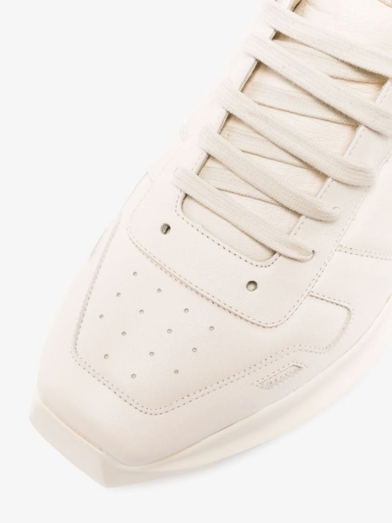Neutral Geth Runner Leather Sneakers