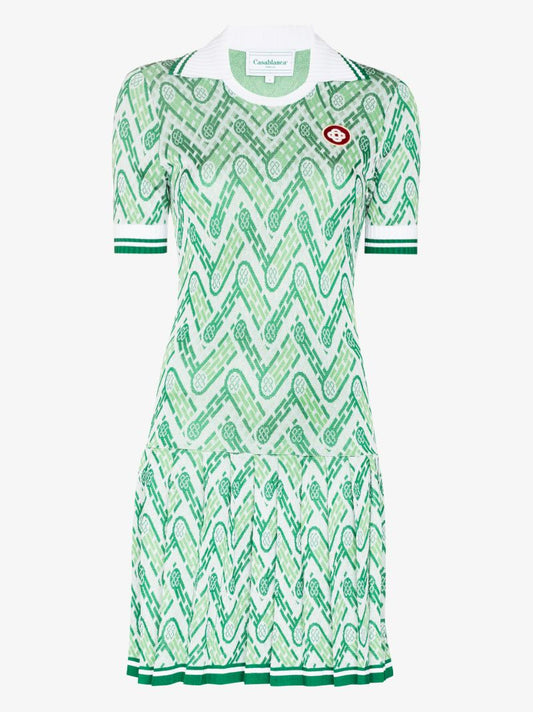 Tennis Jacquard Mini Dress