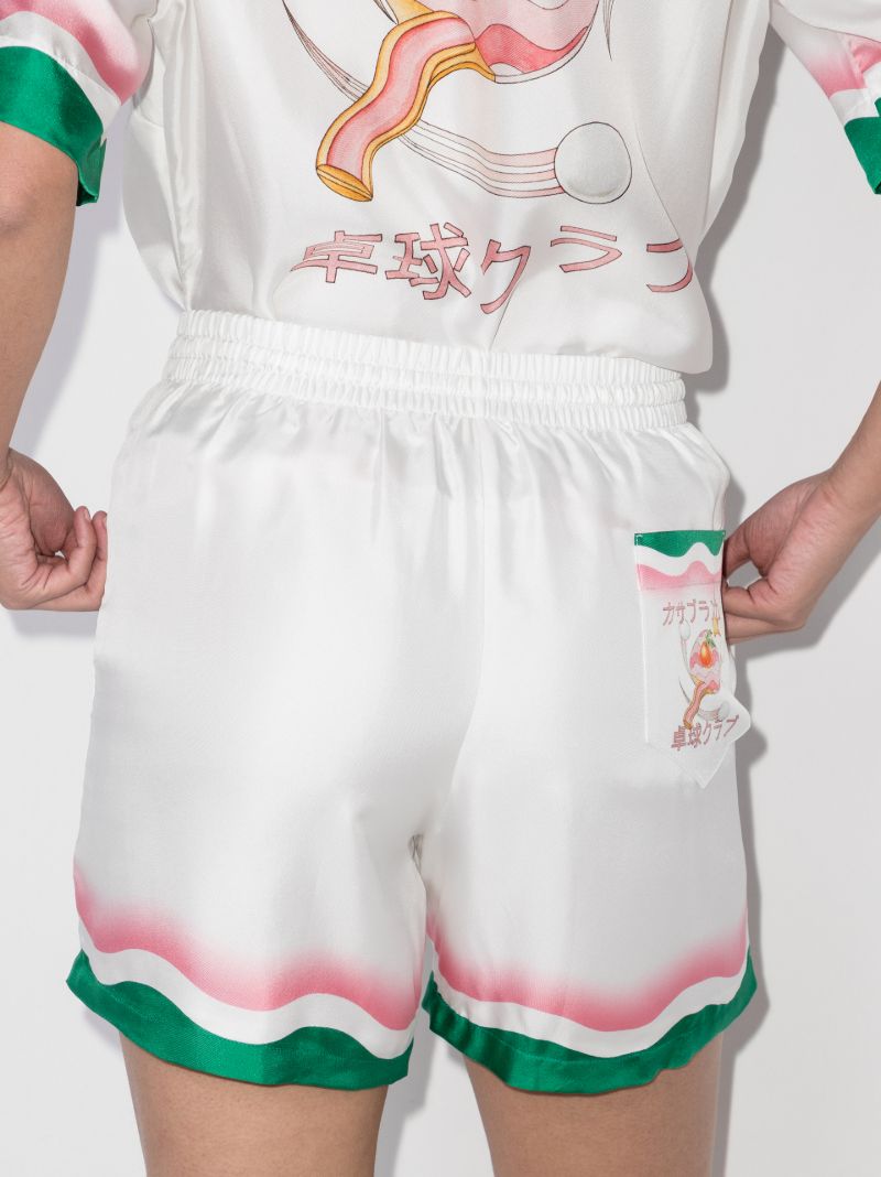 Ping Pong Printed Silk Shorts