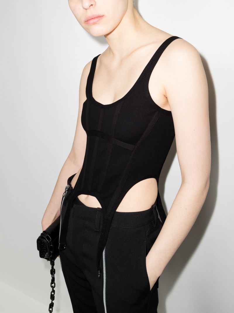 Crest Scoop Neck Corset Top