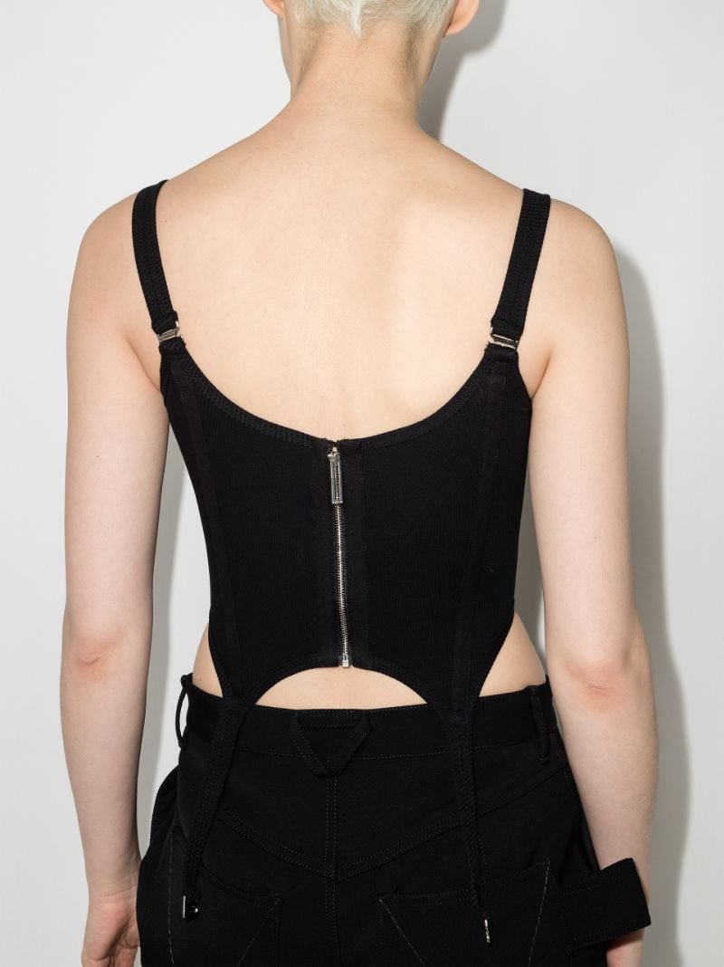 Crest Scoop Neck Corset Top