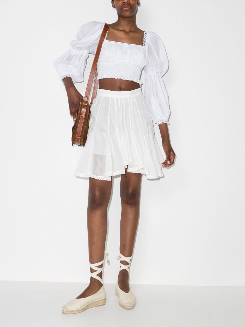 Daphne Puff Sleeve Cotton Crop Top