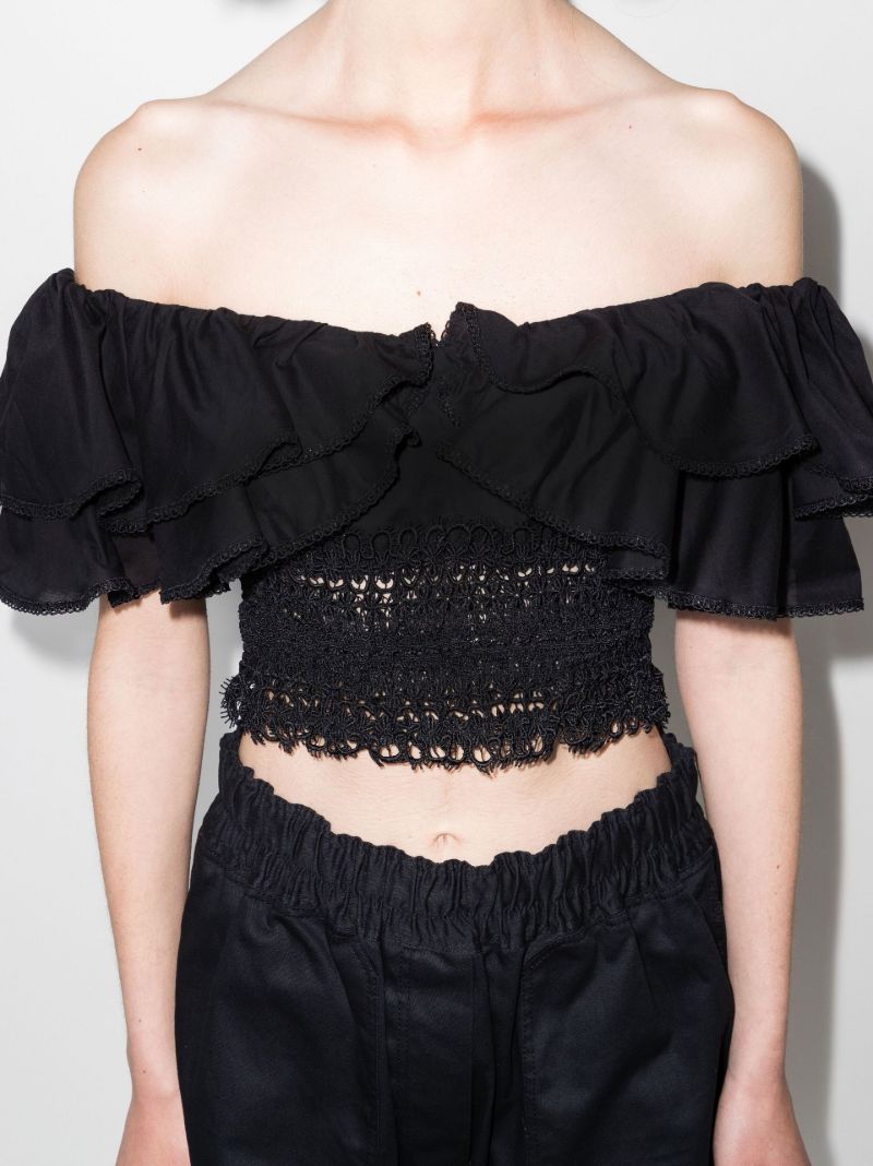 Hanna Off-the-shoulder Ruffled Top