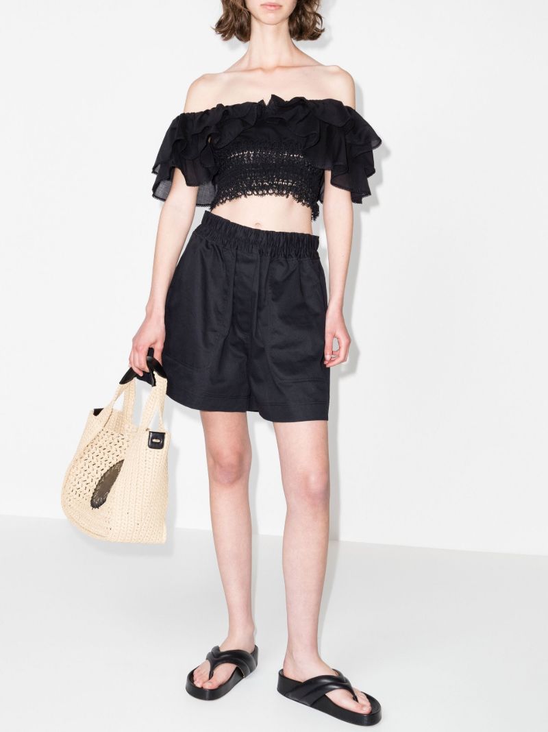 Hanna Off-the-shoulder Ruffled Top