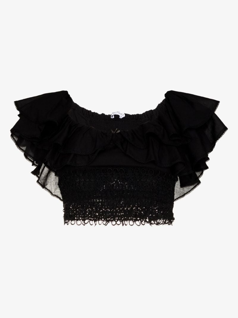 Hanna Off-the-shoulder Ruffled Top