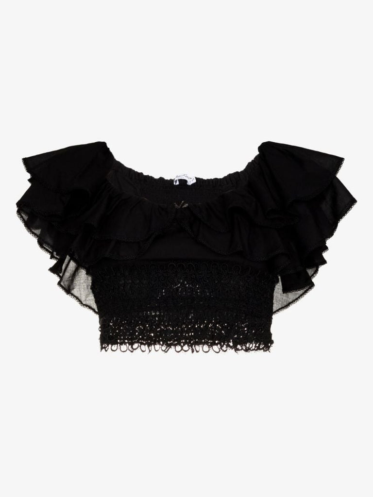 Hanna Off-the-shoulder Ruffled Top