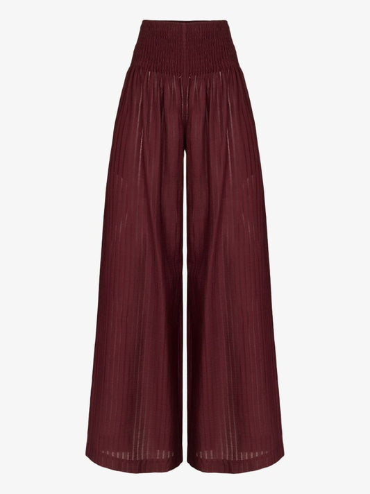 Barbara Wide Leg Cotton Trousers