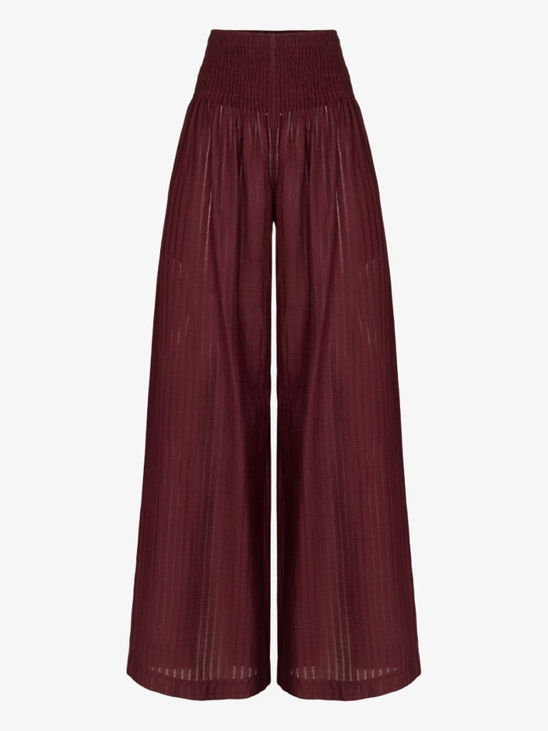 Barbara Wide Leg Cotton Trousers