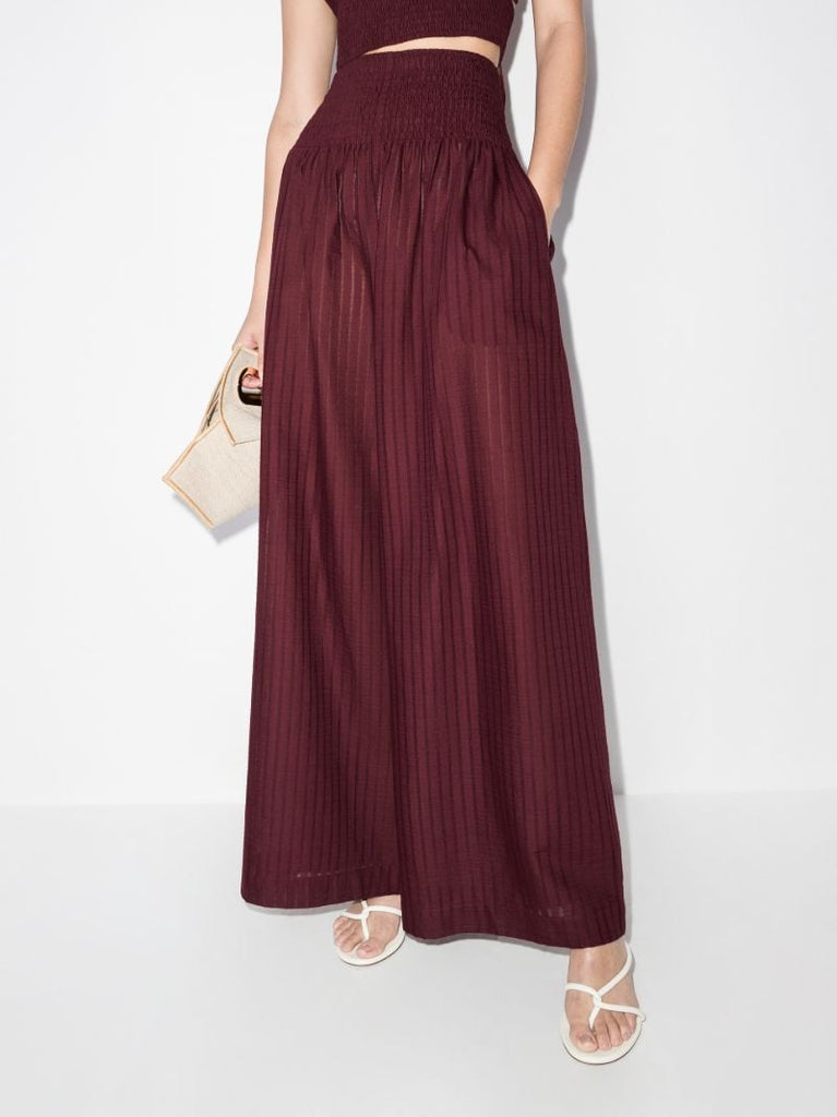 Barbara Wide Leg Cotton Trousers