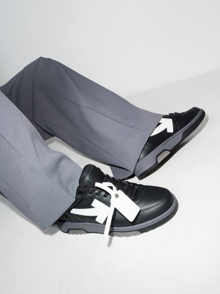 Black Out of Office Leather Sneakers