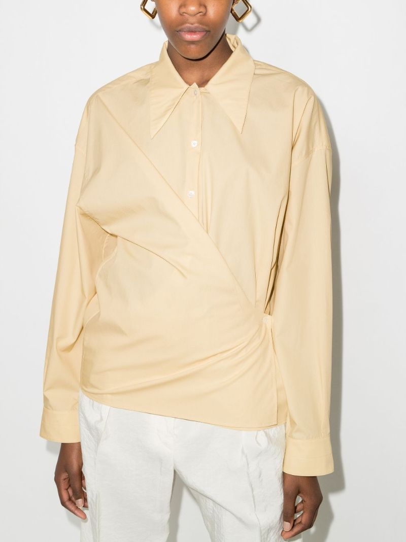 Yellow Twisted Cotton Shirt