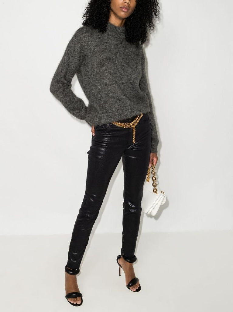 High Neck Textured Jumper