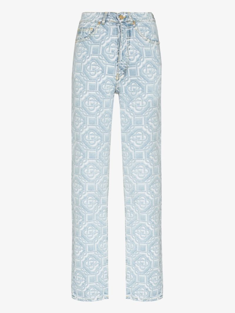 High Waist Monogram Jeans