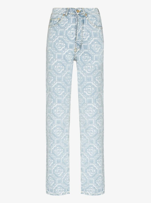 High Waist Monogram Jeans