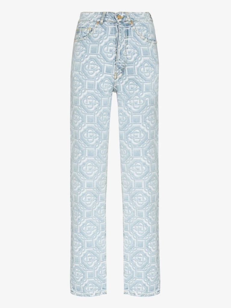 High Waist Monogram Jeans