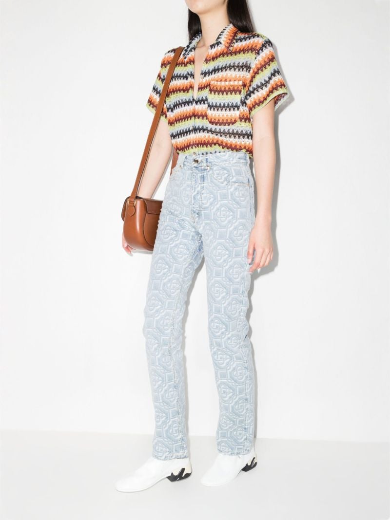 High Waist Monogram Jeans