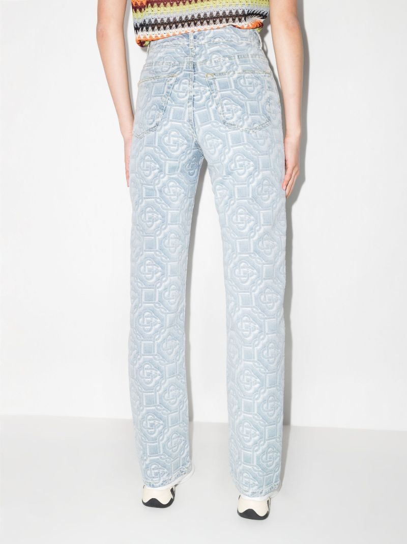 High Waist Monogram Jeans