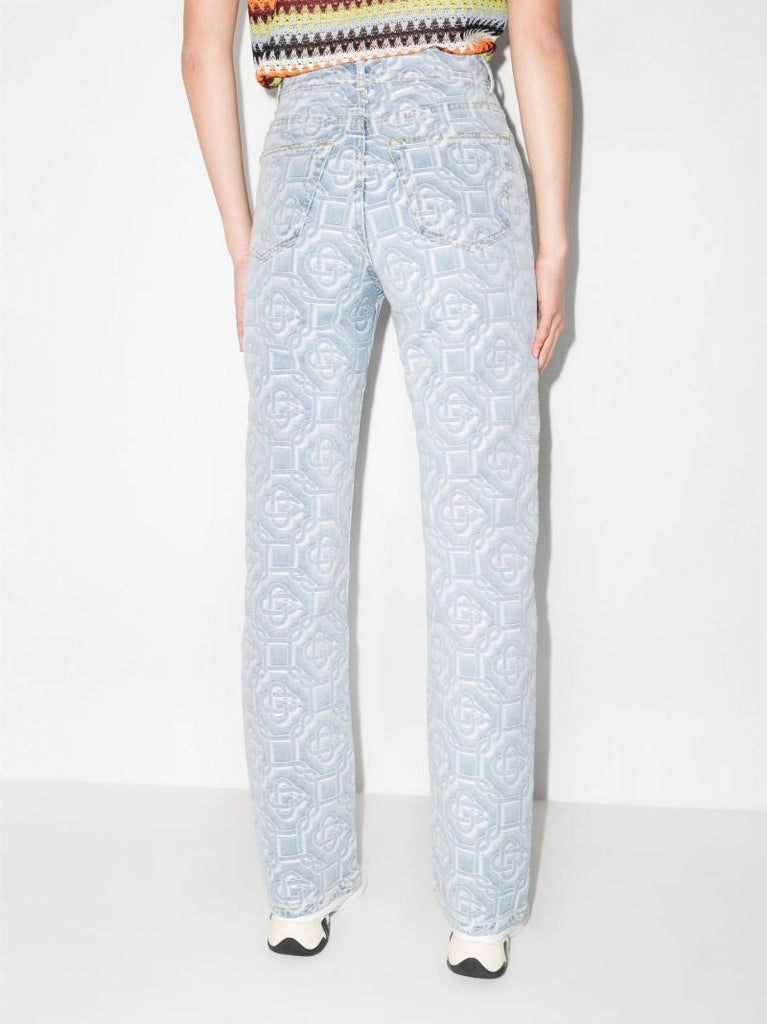 High Waist Monogram Jeans