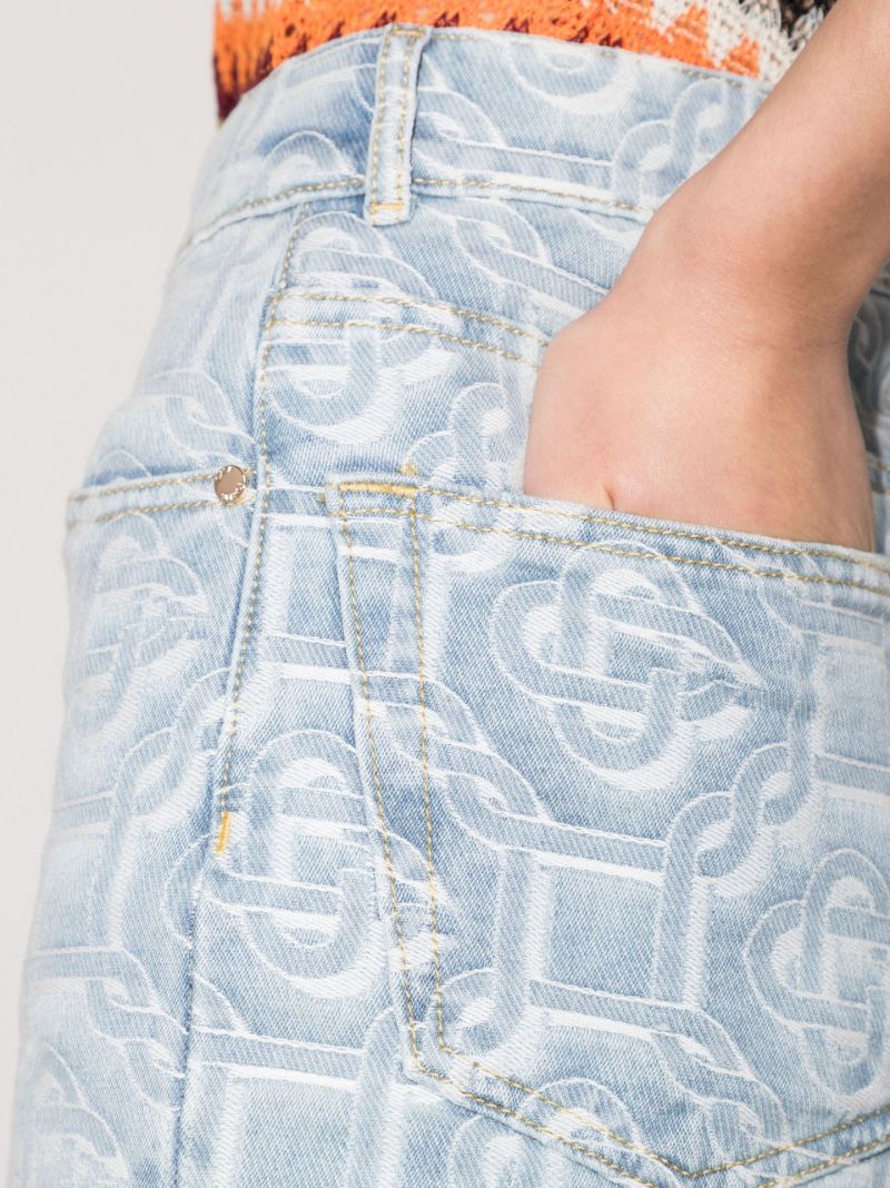 High Waist Monogram Jeans