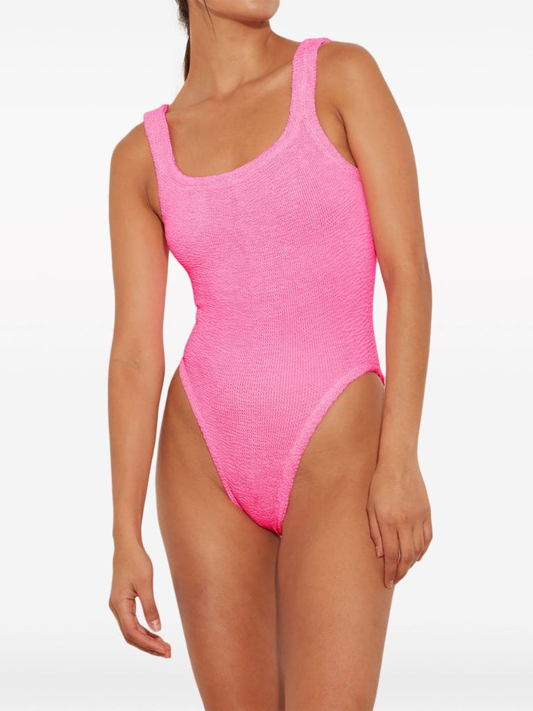 Crinkle Square Neck Swimsuit