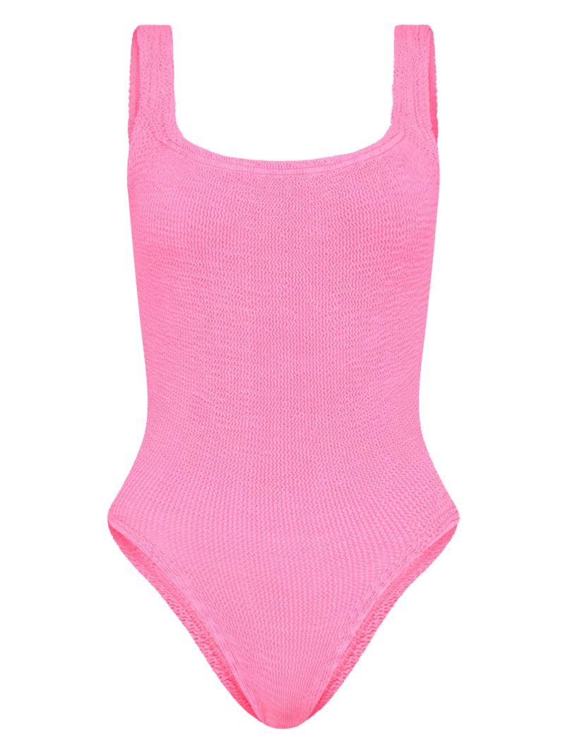 Crinkle Square Neck Swimsuit