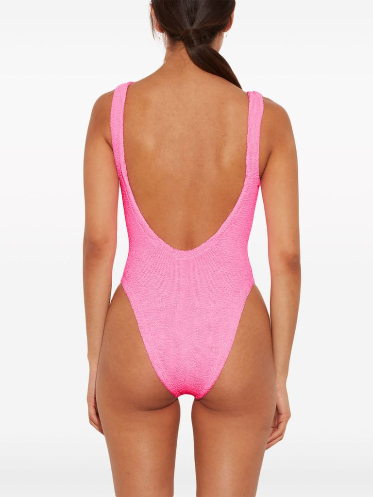 Crinkle Square Neck Swimsuit