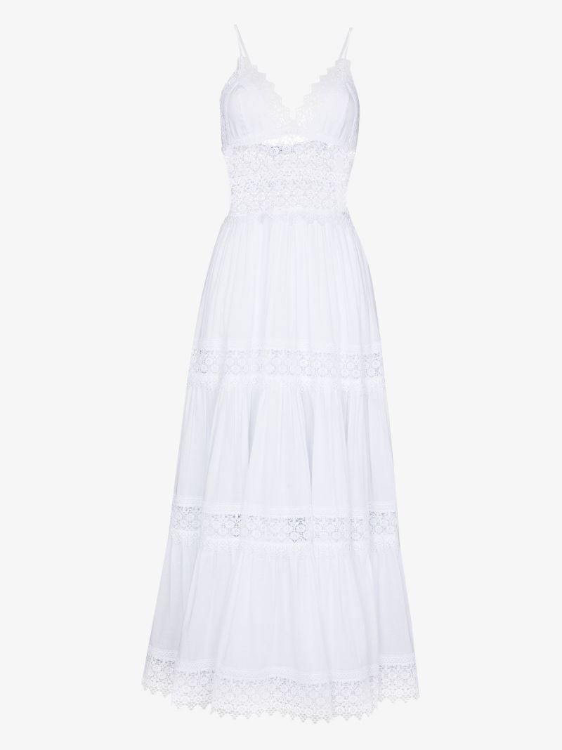 Cindy Guipure Lace Trim Maxi Dress