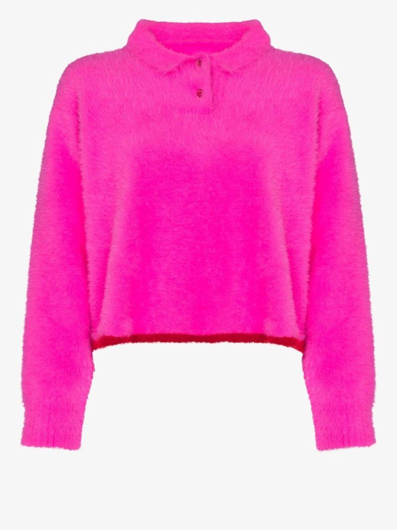Pink Le Polo Neve Fuzzy Sweater