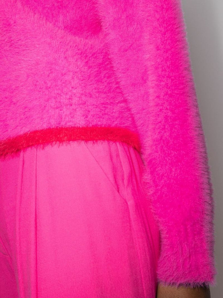 Pink Le Polo Neve Fuzzy Sweater