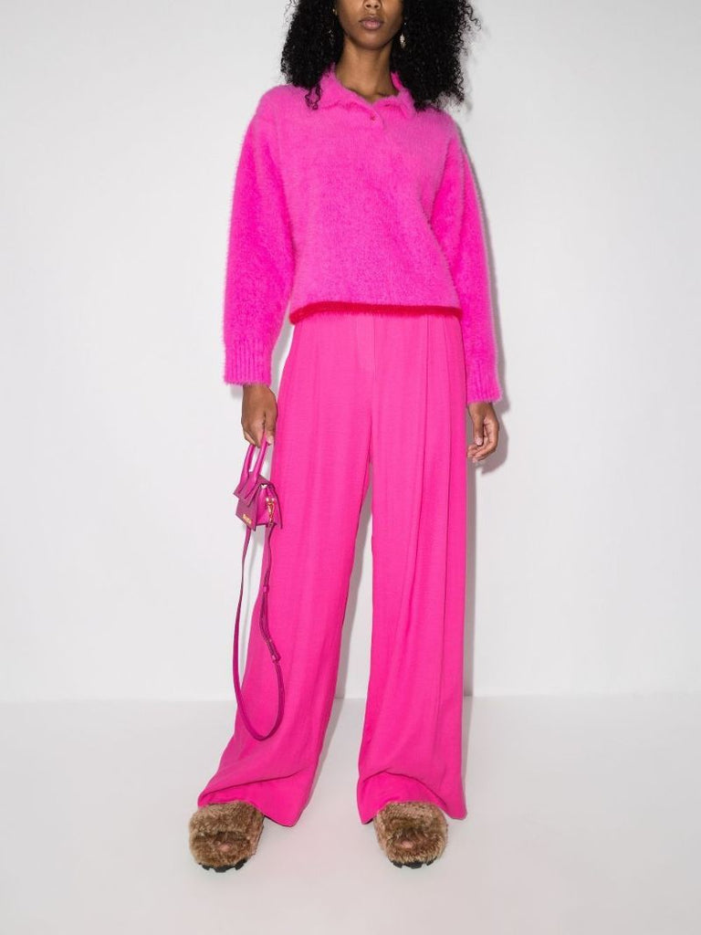 Pink Le Polo Neve Fuzzy Sweater