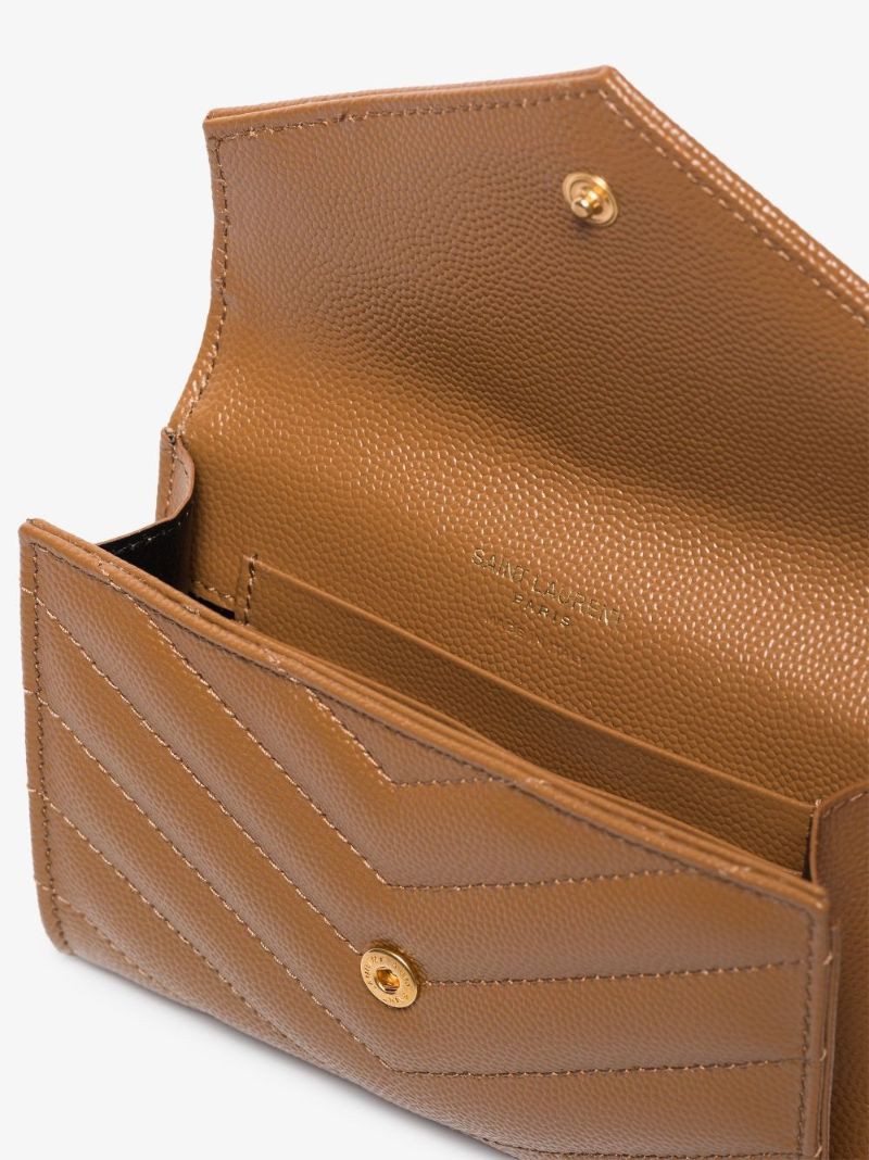 Neutral Monogram Quilted Leather Wallet